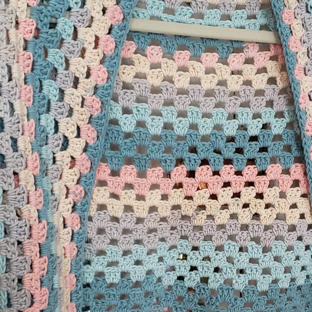 Pretty crocheted shawl Summer Colors
